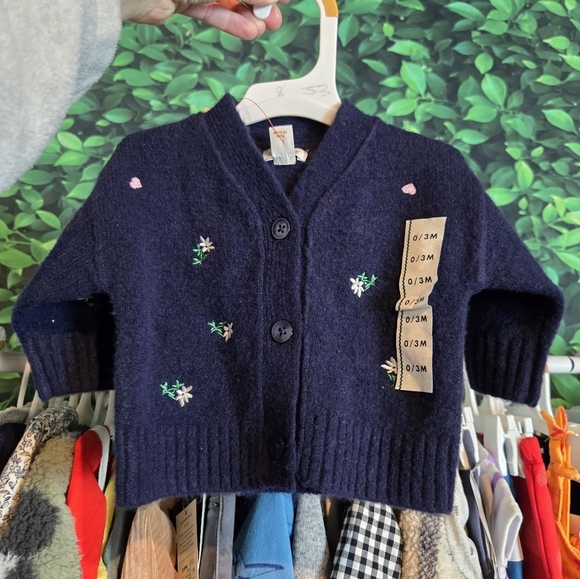 Cat & Jack Button Up Sweater NWT 0-3 Months - Picture 1 of 1